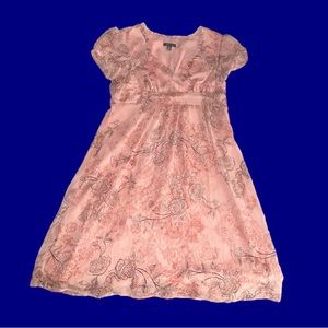 Pink floral spring dress